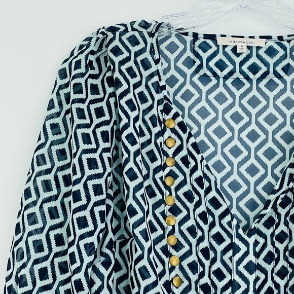 41 Hawthorn tunic button stud v-neck blouse - Picture 1 of 9